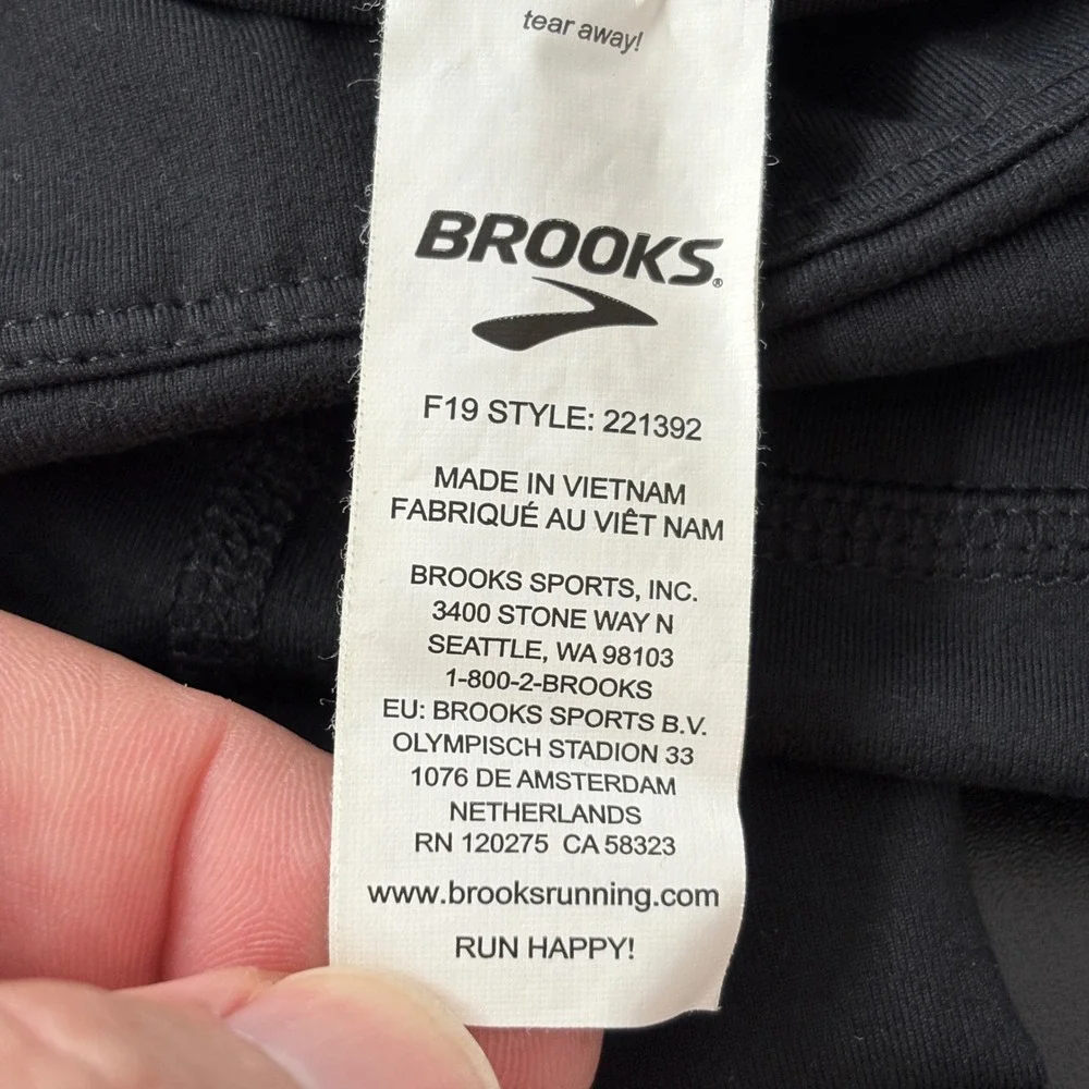 Brooks Womens Athletic Pants Size M Black Wide Leg Running Yoga Trousers 221392